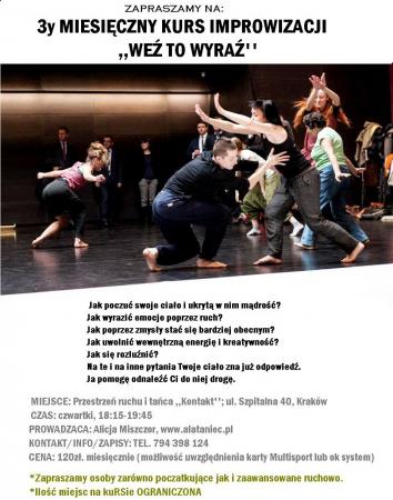 Zdjęcie: Kraków: Alicja Miszczor „Weź to wyraź!” – poranny kurs improwizacji