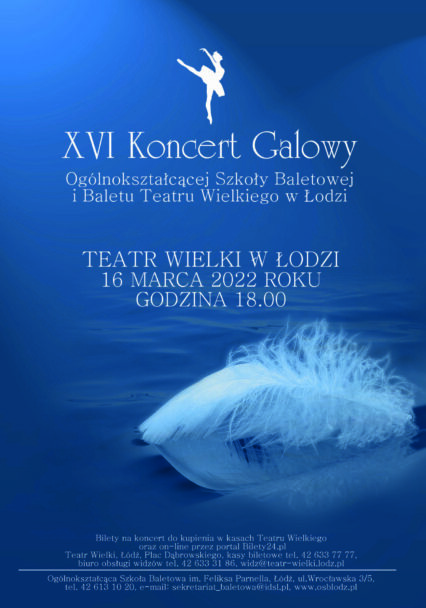 Zdjęcie: Łódź: 16 marca odbędzie się XVI Koncert Galowy Ogólnokształcącej Szkoły Baletowej i Baletu Teatru Wielkiego w Łodzi