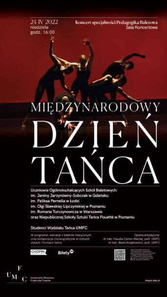 Zdjęcie: Warszawa: Wydział Tańca Uniwersytetu Muzycznego Fryderyka Chopina zaprasza na koncert „Międzynarodowy Dzień Tańca”