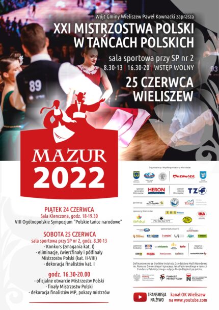 Zdjęcie: Wieliszew: W sobotę 21. Mistrzostwa Polski w Tańcach Polskich „Mazur 2022”