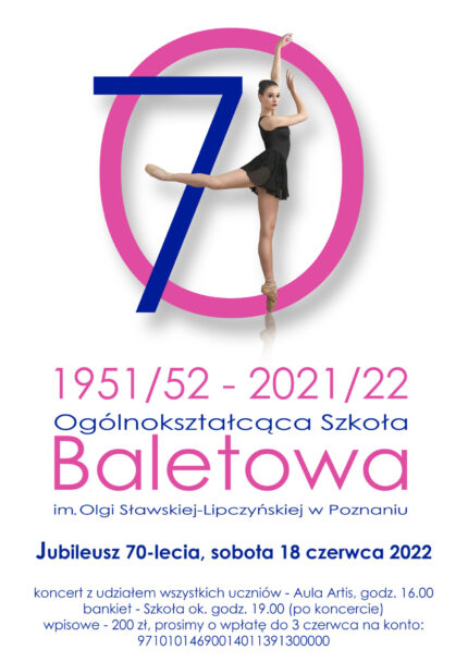 Zdjęcie: Poznań: Koncert Jubileuszowy z okazji 70-lecia istnienia Ogólnokształcącej Szkoły Baletowej w Poznaniu