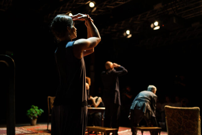 Próba medialna spektaklu „Ragnarok” w wykonaniu Teatru Chorea i Norweskiego Teatru Tańca Współczesnego Carte Blanche. Fot. Marcin Korbus