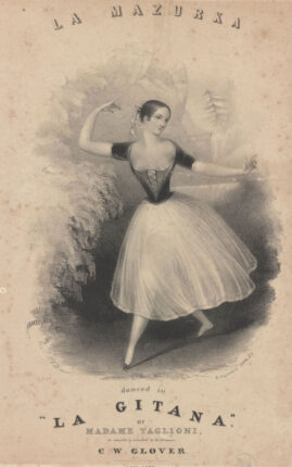 Maria Taglioni w mazurku z baletu „Cyganka” (Gitana), około 1840, kolekcja prywatna. Fot. Fine Art Images/Heritage Images/Getty Images