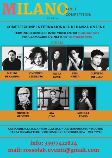 Zdjęcie: 5. edycja Milano Dance Competition (Konkurs Tańca w Mediolanie) on-line