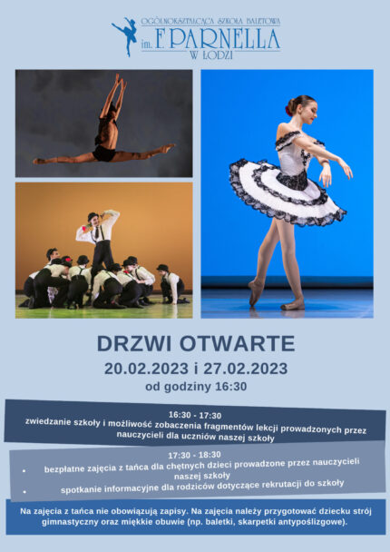 Zdjęcie: Drzwi Otwarte w Ogólnokształcącej Szkole Baletowej im. Feliksa Parnella w Łodzi
