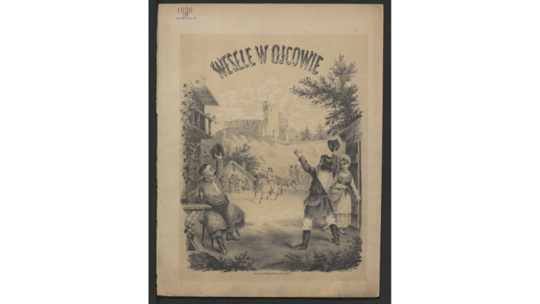 „Wesele w Ojcowie” – nuty z muzyką na orkiestrę, Warszawa ok. 1870, Cyfrowe Muzeum Narodowe w Warszawie, Polona