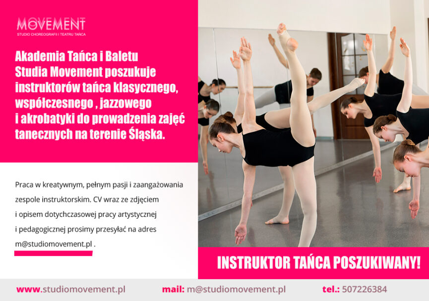 Zdjęcie: Śląsk: Studio Choreografii i Teatru Tańca Movement – nabór do kadry instruktorskiej