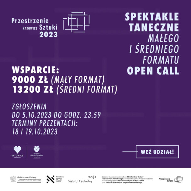Zdjęcie: „Przestrzenie Sztuki Taniec” Katowice: Open call na prezentacje spektakli teatru tańca