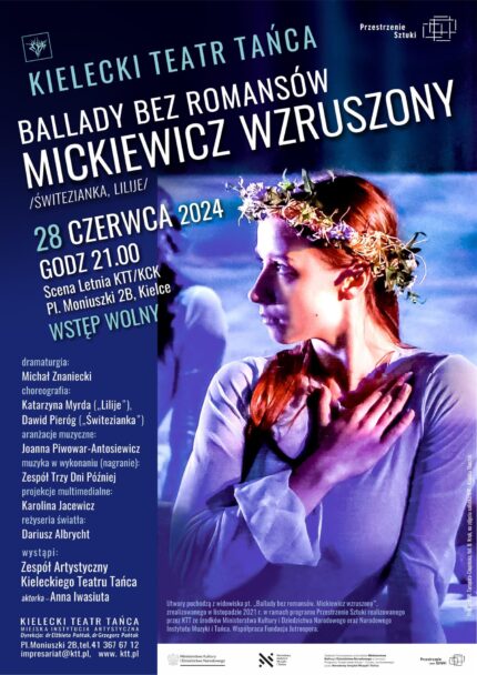 Zdjęcie: Kielce / „Przestrzenie Sztuki – Taniec”: Kielecki Teatr Tańca: ,,Ballady bez romansów. Mickiewicz wzruszony” (spektakl plenerowy)