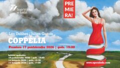 Teatr Wielki w Łodzi „Coppélia”. Autor plakatu: Rafał Olbiński (baner)