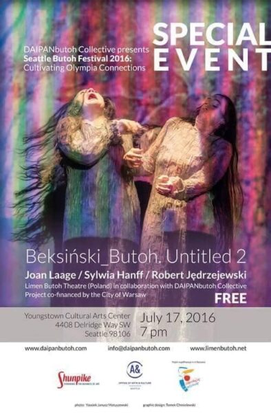 Zdjęcie: Seattle: „Beksiński_Butoh. Bez tytułu 2” Joan Laage (Kogut Butoh) & Sylwii Hanff – (Teatr Limen Butoh) na Seattle Butoh Festival