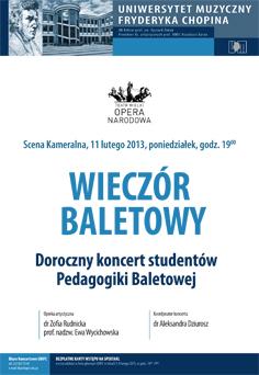 Zdjęcie: Warszawa: Koncert studentów pedagogiki baletowej Uniwersytetu Muzycznego Fryderyka Chopina