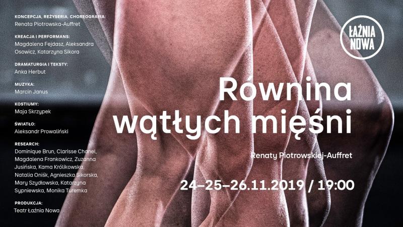 Zdjęcie: Kraków: Premiera „Równiny wątłych mięśni” Renaty Piotrowskiej-Auffret w Łaźni Nowej