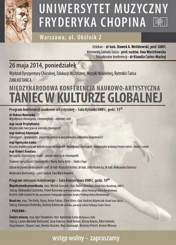 Zdjęcie: Warszawa: Konferencja Naukowo-Artystyczna „Taniec w kulturze globalnej” na Uniwersytecie Muzycznym