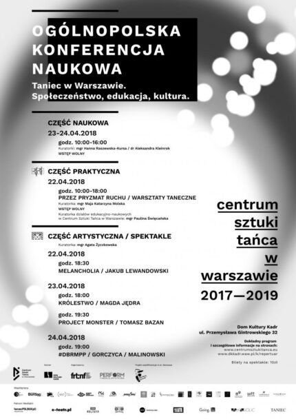 Zdjęcie: Centrum Sztuki Tańca: Wkrótce konferencjia„Taniec w Warszawie. Społeczeństwo, edukacja, kultura”