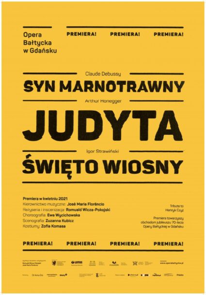 Zdjęcie: Opera Bałtycka: Jutro premiera spektaklu „Judyta/Syn marnotrawny/Święto wiosny”