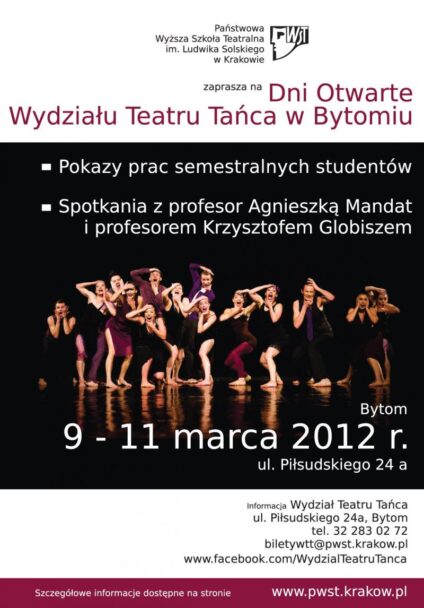 Zdjęcie: Bytom: Dni Otwarte Wydziału Teatru Tańca PWST Kraków/Bytom