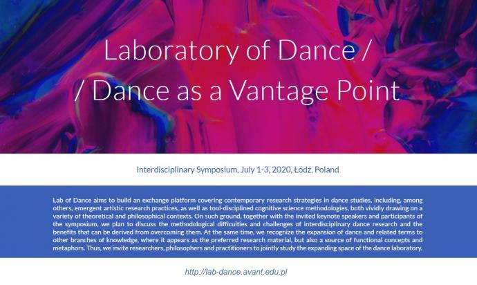 Zdjęcie: Łódź: Międzynarodowe Sympozjum „Laboratory of Dance/Dance as a Vantage Point”