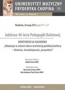 Zdjęcie: Warszawa: Jubileusz 40-lecia Pedagogiki Baletowej na UMFC