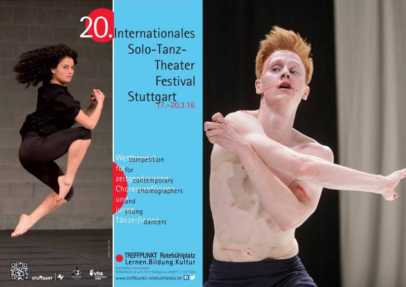 Zdjęcie: Stuttgart: Maciej Kuźmiński and Dominik Więceks  Dominique in the International Solo-Tanz-Theatre Festival competition