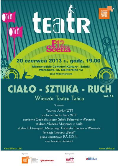 Zdjęcie: Warszawa: Wieczór teatru tańca „Ciało – Sztuka – Ruch vol. 14” w ramach Sceny E12