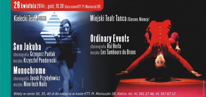 Zdjęcie: Kielce/XIV Festiwal Tańca Kielce 2014: Kielecki Teatr Tańca „Sen Jakuba”, „Monochrome” oraz Tanzcompagnie Giessen „Ordinary events”