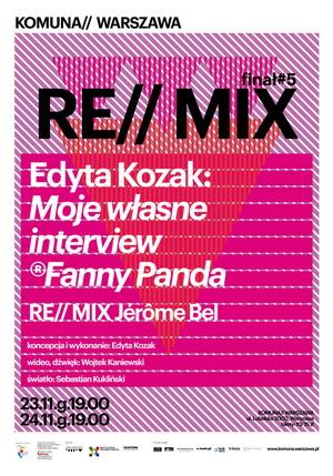 Zdjęcie: Warszawa/Finał RE//MIXÓW: Edyta Kozak „Moje własne interview®Fanny Panda. RE//MIX Jérôme Bel”