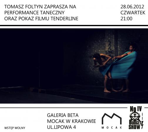 Zdjęcie: Kraków/Galeria Beta MOCAK: Tomasz Foltyn – performance taneczny i pokaz filmu „Tenderline”