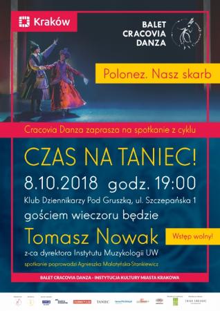 Zdjęcie: Kraków/Balet Dworski „Cracovia Danza”: „Czas na taniec!” – „Polonez nasz skarb” – spotkanie z Tomaszem Nowakiem