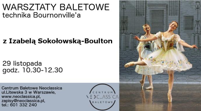 Zdjęcie: Warszawa: Warsztaty baletowe z techniki Bournonville’a. Prowadzenie: Izabela Sokołowska-Boulton