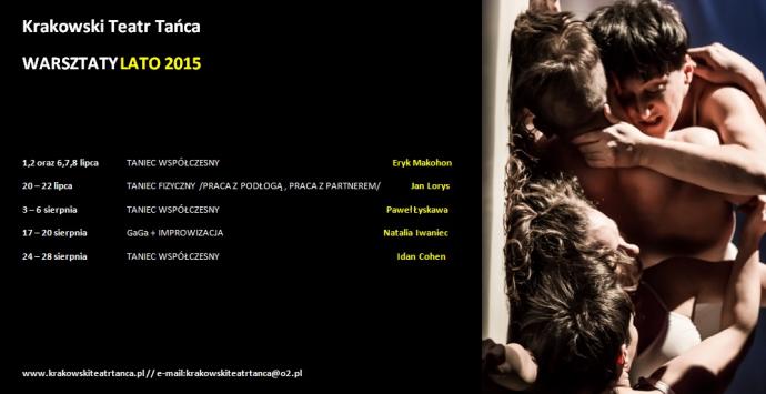 Zdjęcie: Kraków/Krakowski Teatr Tańca: Paweł Łyskawa – warsztaty tańca współczesnego
