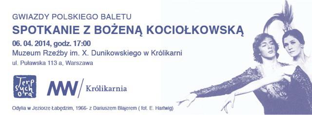 Zdjęcie: Warszawa/Śladami polskiej Terpsychory: Gwiazdy polskiego baletu – spotkanie z Bożeną Kociołkowską