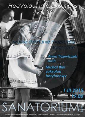 Zdjęcie: Wrocław/ FREEvolous Improvisations: FreeVolous Improvisations vol.3. Wolne działanie muzyczno-taneczne – Michał Biel, Anna Trzewiczek