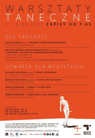 Zdjęcie: V Gdański Festiwal Tańca: Warsztaty dla tancerzy – Malgven Grebes i David Brandstätter  (Niemcy, Francja) / „Counting / interctive choreography workshop”