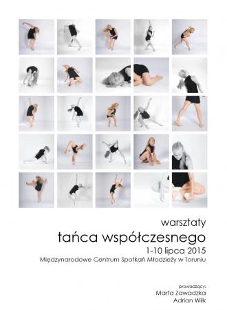 Zdjęcie: Toruń: Warsztaty tańca współczesnego. Prowadzenie: Marta Zawadzka, Adrian Wilk.