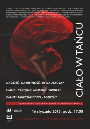 Zdjęcie: Łódź: „Ciało w tańcu. Analiza socjologiczna” – spotkanie autorskie z Dominiką Byczkowską