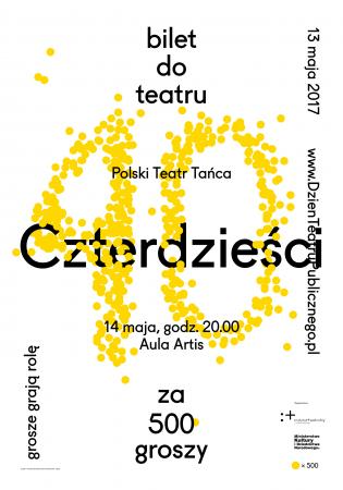 Zdjęcie: Poznań/Akcja „Bilet do teatru za 500 groszy”: Polski Teatr Tańca „Czterdzieści” – chor. Jo Strømgren