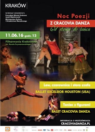 Zdjęcie: Kraków/Noc Poezji: Balet Dworski Cracovia Danza/Ballet Excelsior Houston „Od słowa do tańca” – widowisko dla dzieci i młodzieży