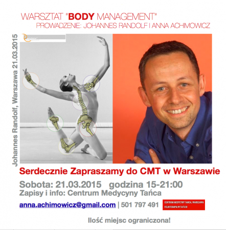 Zdjęcie: Warszawa/Theatre Companie Achimowicz: Johannes Randolf i Anna Achimowicz „Body management”  – warsztaty